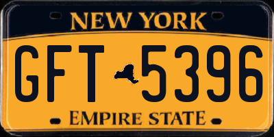 NY license plate GFT5396