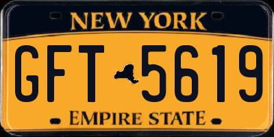 NY license plate GFT5619