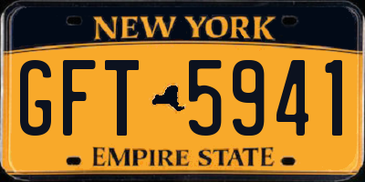 NY license plate GFT5941