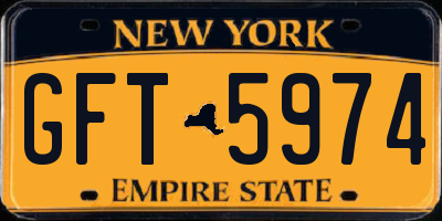 NY license plate GFT5974
