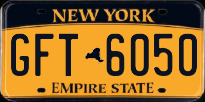 NY license plate GFT6050