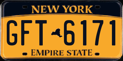 NY license plate GFT6171