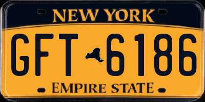 NY license plate GFT6186