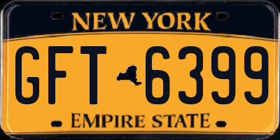 NY license plate GFT6399