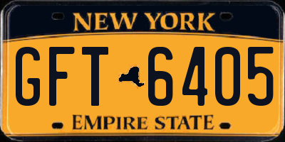 NY license plate GFT6405