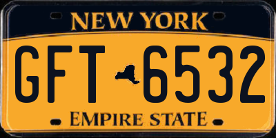NY license plate GFT6532