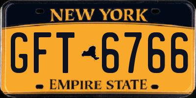 NY license plate GFT6766