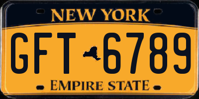 NY license plate GFT6789