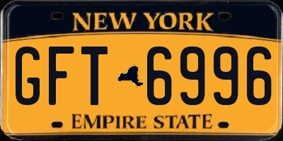 NY license plate GFT6996