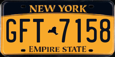 NY license plate GFT7158