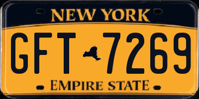 NY license plate GFT7269
