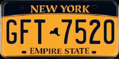 NY license plate GFT7520