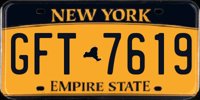 NY license plate GFT7619