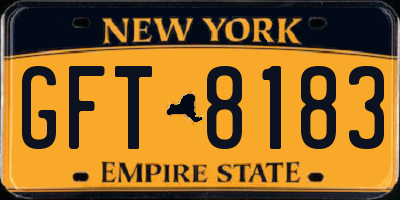 NY license plate GFT8183