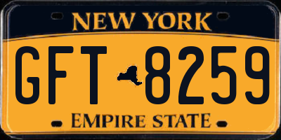 NY license plate GFT8259