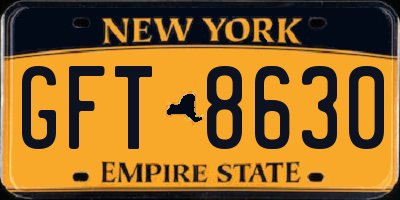 NY license plate GFT8630