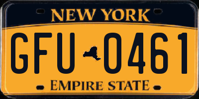 NY license plate GFU0461