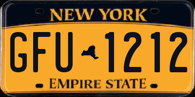 NY license plate GFU1212