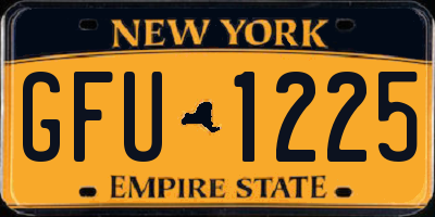 NY license plate GFU1225
