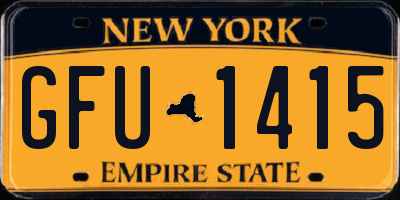 NY license plate GFU1415