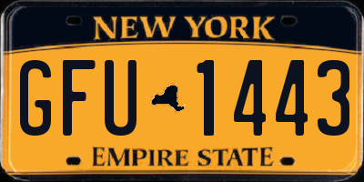 NY license plate GFU1443