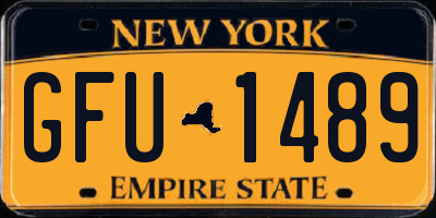 NY license plate GFU1489
