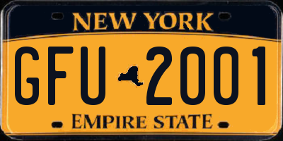 NY license plate GFU2001