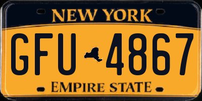 NY license plate GFU4867