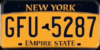 NY license plate GFU5287