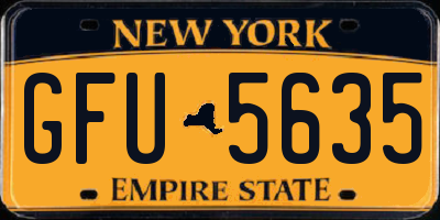 NY license plate GFU5635