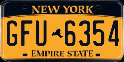 NY license plate GFU6354