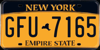 NY license plate GFU7165