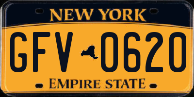 NY license plate GFV0620