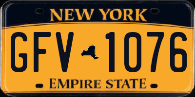 NY license plate GFV1076