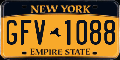 NY license plate GFV1088