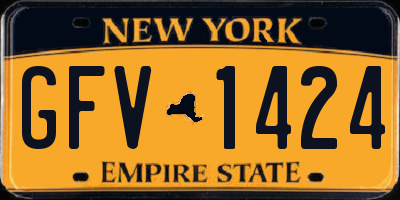 NY license plate GFV1424