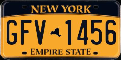 NY license plate GFV1456