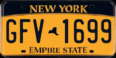 NY license plate GFV1699
