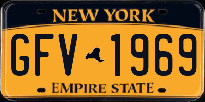 NY license plate GFV1969