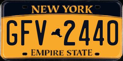 NY license plate GFV2440