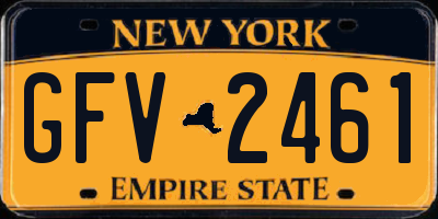 NY license plate GFV2461