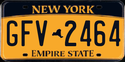 NY license plate GFV2464