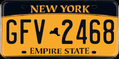 NY license plate GFV2468