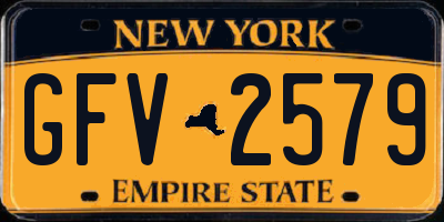 NY license plate GFV2579