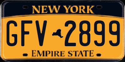 NY license plate GFV2899