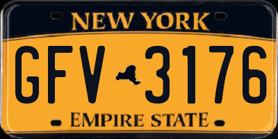NY license plate GFV3176