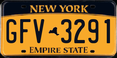 NY license plate GFV3291
