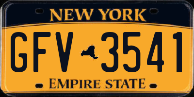 NY license plate GFV3541