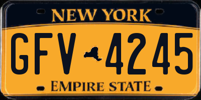 NY license plate GFV4245