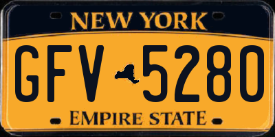 NY license plate GFV5280